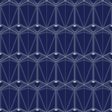 Art Deco Dikişsiz desen, Dizayn, kapak, tekstil, duvar kağıdı, vektör dekorasyon için geometrik arka plan