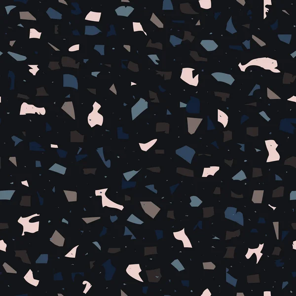 Terrazzo naadloze patroon. Abstracte achtergrond patroon marmer vloeren bestaat uit graniet, beton, steen en Quartz fragmenten. Vectorillustratie — Stockvector