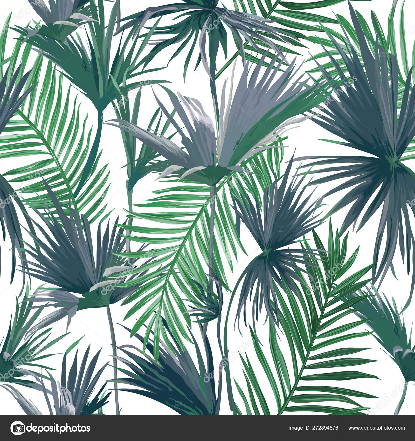 Tropical Jungle Palm Leaves Seamless Background, Vector Floral Pattern Illustration for Wallpaper, Print Design, Textile Template Stock Vector Image by ©woodhouse #272894876 Tropical Jungle Palm Leaves Seamless Background, Vector Floral Pattern Illustration for Wallpaper, Print Design, Textile Template Stock Vector Image by ©woodhouse #272894876