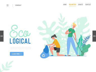 İnsanlar karakter Planet gelen Trash kaldırma. Dünya yüzeyi Temizleme karakterleri. Geri dönüşüm ve ekoloji, tasarruf Planet Concept Web sitesi açılış sayfası, Web Tasarım daire vektör Illustration, banner