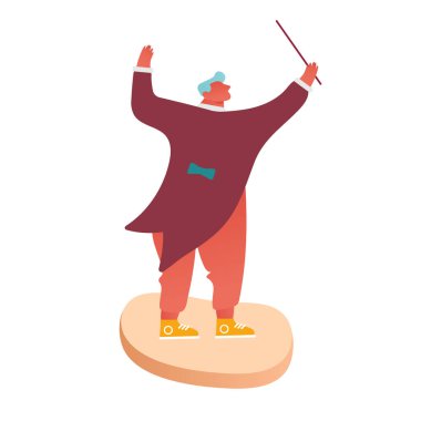 Klasik Enstrümantal Senfoni Orkestrası Orkestrası Şefi. Halk Müzisyen Karakteri Enstrümanlarla Müzik Yönetmenliği