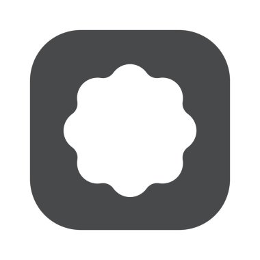 Çiçek silueti soyut baskılı Geometrik şekil