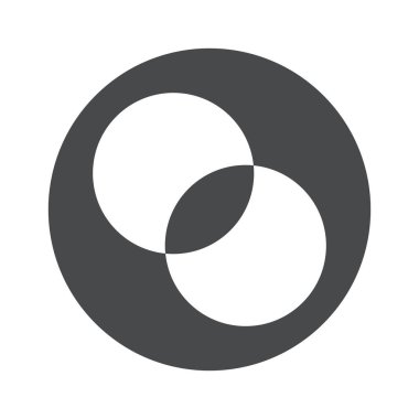 Yaratıcı geometrik çemberler siyah estetik deseni simgeliyor