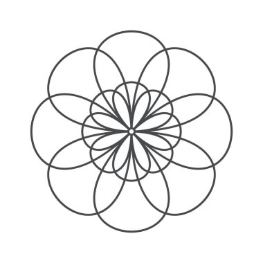 Çiçekli orta yüzyıl doğrusal estetik biçimi