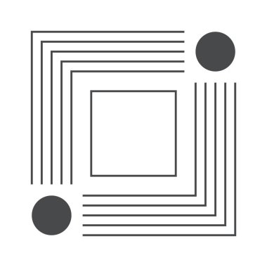 Yüzyılın ortalarında kare minimalist form fütüristik geometri