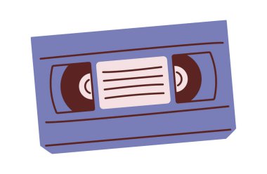 Vintage vhs bant el çizimi film kaseti