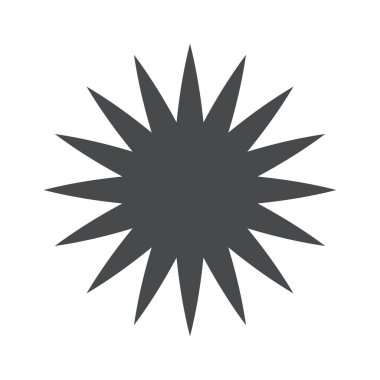 Kara güneş yüzyılın ortalarında geometrik şekil