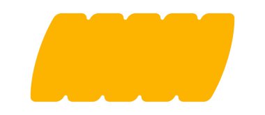 Yatay dikdörtgen sarı boşluk şablonu etiketle