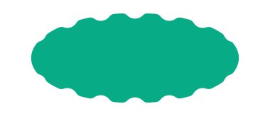 Dekoratif sticker kıvrımlı kenar yeşil alan şablonu