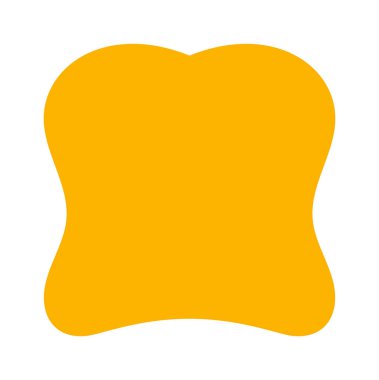 Sarı çizgi film etiketi yaratıcı şekil boş şablon