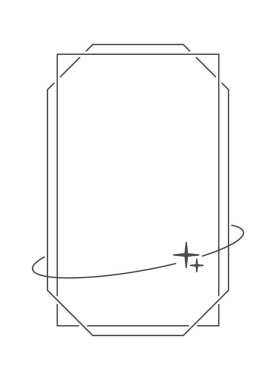Minimalist estetik çizgi çerçeve deseni