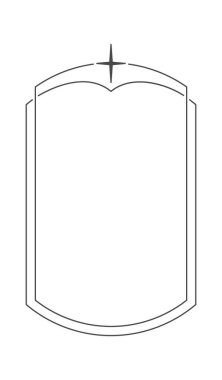 Yıldız dekore edilmiş çerçeve estetik geometri sınır çizgisi