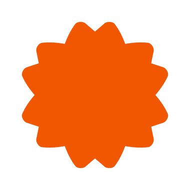 Şirin çiçek şekilli geometri tasarımlı etiket