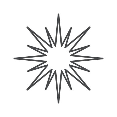 Yıldız patlaması siyah-beyaz y2k tasarım elementi