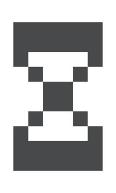 Piksel kum saatleri y2k element tasarımı eski biçim