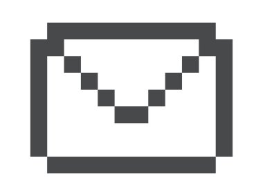 Pikselleştirilmiş ileti y2k ögesinin kapalı tasarımı