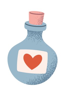 Aşk iksiri matarası romantik sembol kavanozu