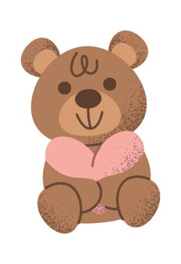 Tatlı oyuncak ayı, romantik sevgililer günü hediyesi.