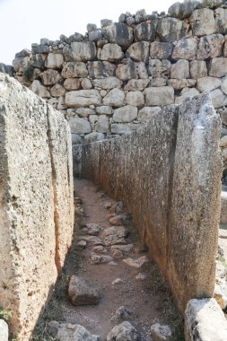 Mycenae Aslanlı Kapı ve hazine mezarları ile Peloponnese içinde sit alanı