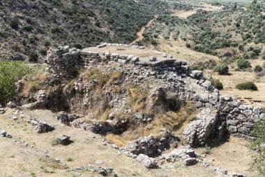 Mycenae Aslanlı Kapı ve hazine mezarları ile Peloponnese içinde sit alanı