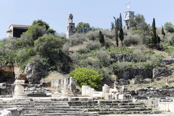 Στον Αρχαιολογικό Χώρο Της Ελευσίνας Ελλάδα — Φωτογραφία Αρχείου