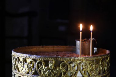 Terk edilmiş ortaçağ şehri Mystras, Moreloponnese, Greec