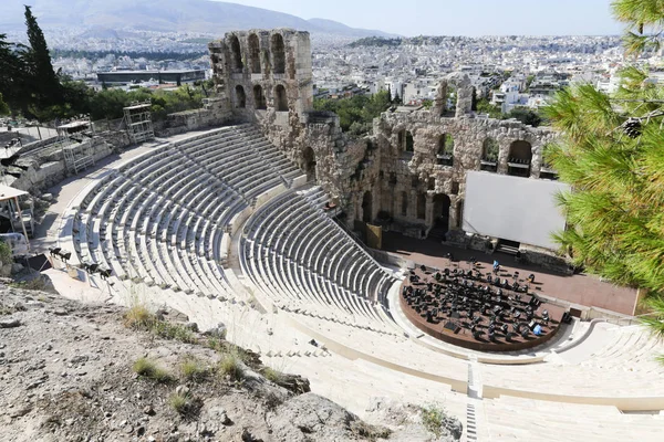 Akropol Atina Yunanistan Herodes Atticus Odeon — Stok fotoğraf
