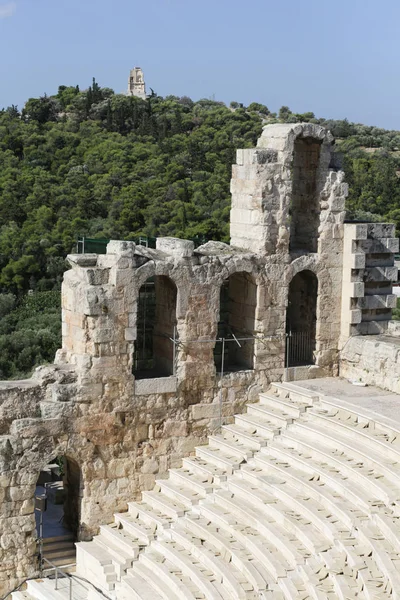 Odeone Erode Attico All Acropoli Atene Grecia — Foto Stock