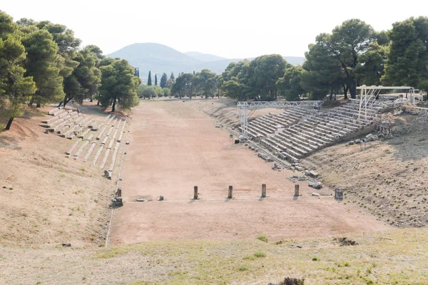 Epidaurus Antické Město Zasvěceno Starověkému Řeckému Bohu Medicíny Asclepiovi — Stock fotografie