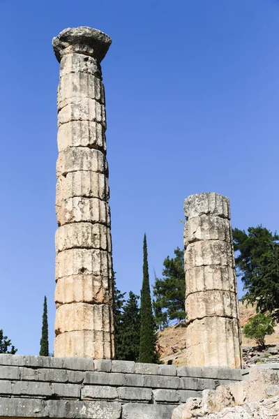 Ruins Delphi Archaeological Site Greece Mount Parnassus Delphi Famous Oracle — Stock Photo, Image