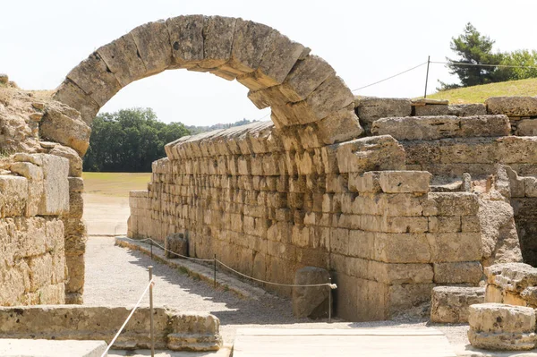 Die Archäologische Stätte Des Antiken Olympias Griechenland Geburtsort Der Olympischen — Stockfoto