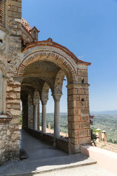 Terk Edilmiş Ortaçağ Şehri Mystras Moreloponnese Greec - Stok İmaj