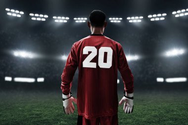 Sahada futbol kalecisi