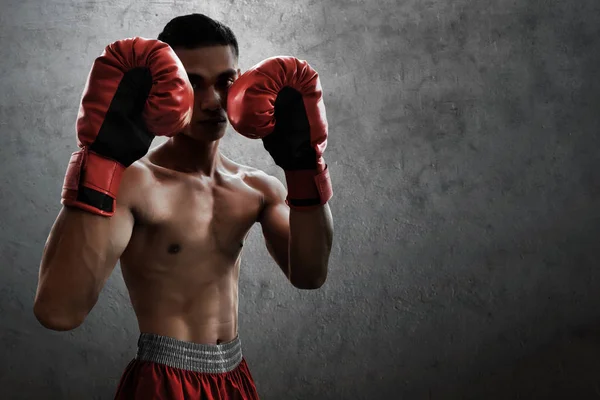 Fuerte Atleta Boxeador Muscular — Foto de Stock