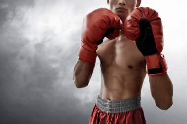 Güçlü kas boksör atlet