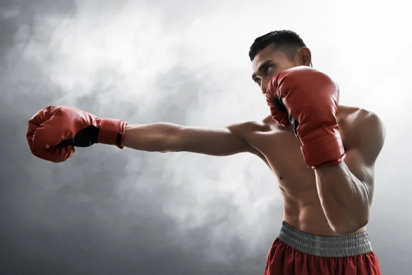 Fuerte Atleta Boxeador Muscular — Foto de Stock