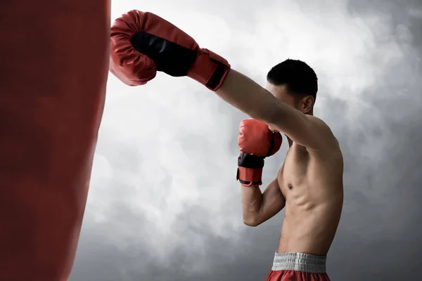 Boxer Training Punching Bag — Stock Photo, Image