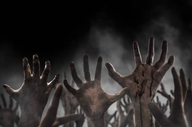 Korkunç zombi kanlı eller 