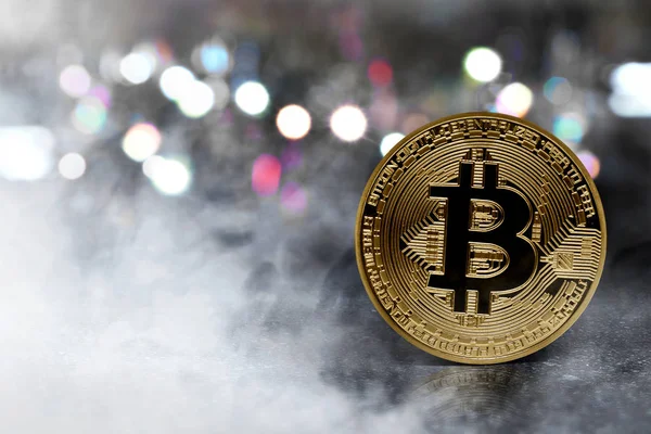 Bitcoin Oro Asfalto — Foto Stock