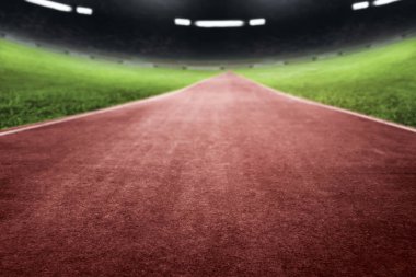 Koşu parkuru Stadyumu arka planda