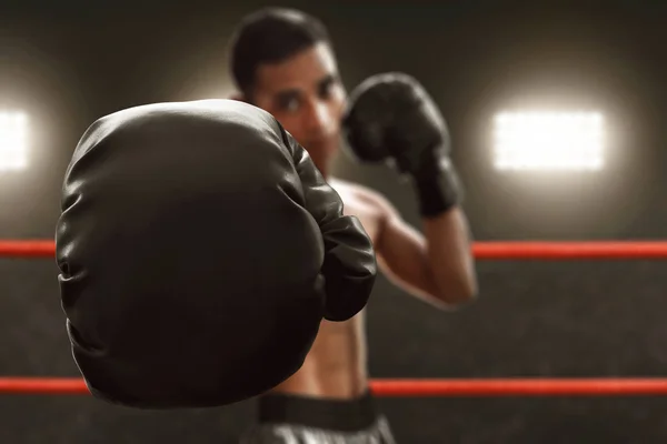 Boxer Boxerskými Rukavicemi — Stock fotografie
