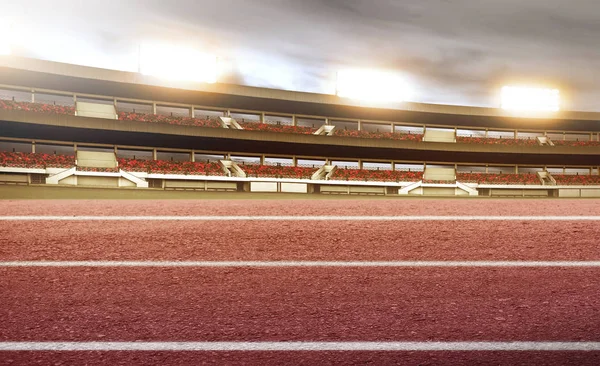 Estádio Pista Corrida Fundo — Fotografia de Stock