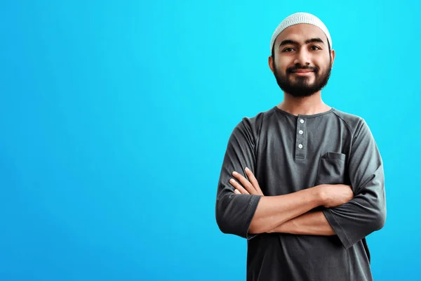 Θρησκευτική Ασίας Μουσουλμάνος Άνθρωπος Χαμόγελο — Φωτογραφία Αρχείου