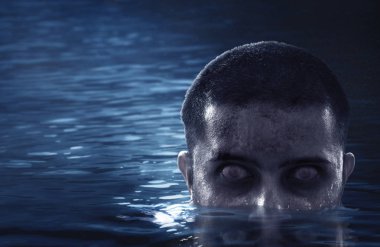 Korkunç zombi adam, Cadılar Bayramı teması