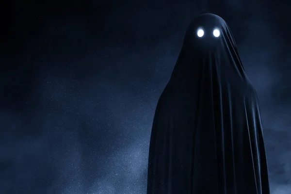 暗い背景に恐ろしい幽霊 — ストック写真