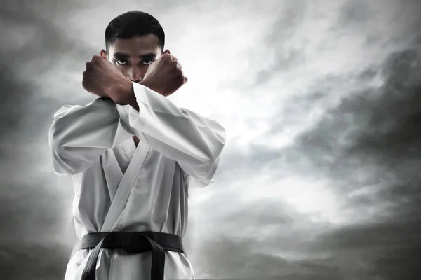 Karate Artes Marciais Treinamento Lutador — Fotografia de Stock