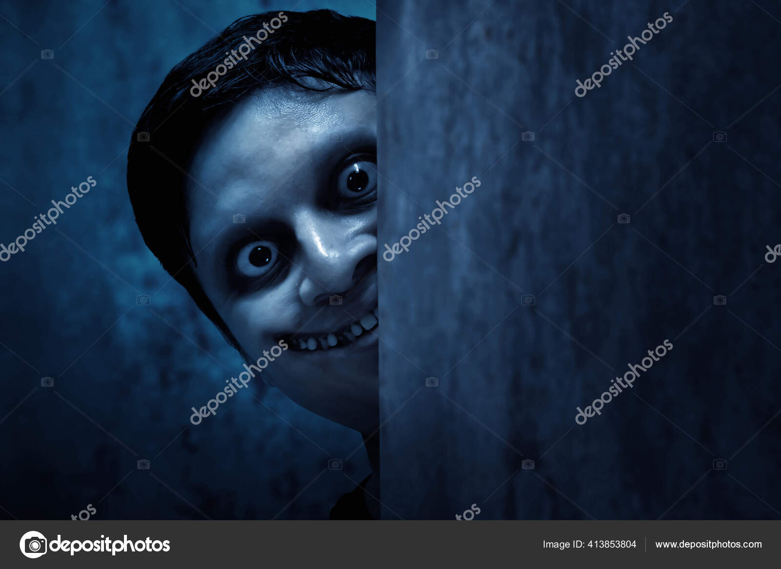 Cara Fantasma Assustador Tema Halloween — Fotografias de Stock