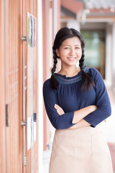 Portrait Asian Teen Smile Relax Holiday Relax Time Happy Smile — Stock Photo, Image