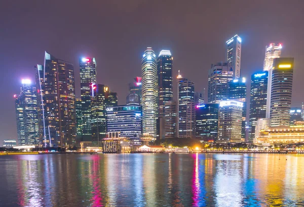 Skyskrapa byggnad Singapore stad. — Stockfoto