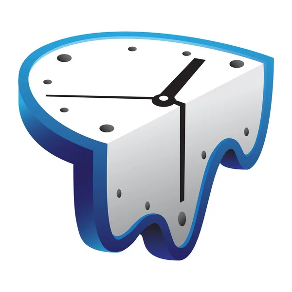 Melting clock. Metaphorical image of lost time Royalty Free Stock Illustrations